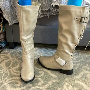 Never worn cream boots